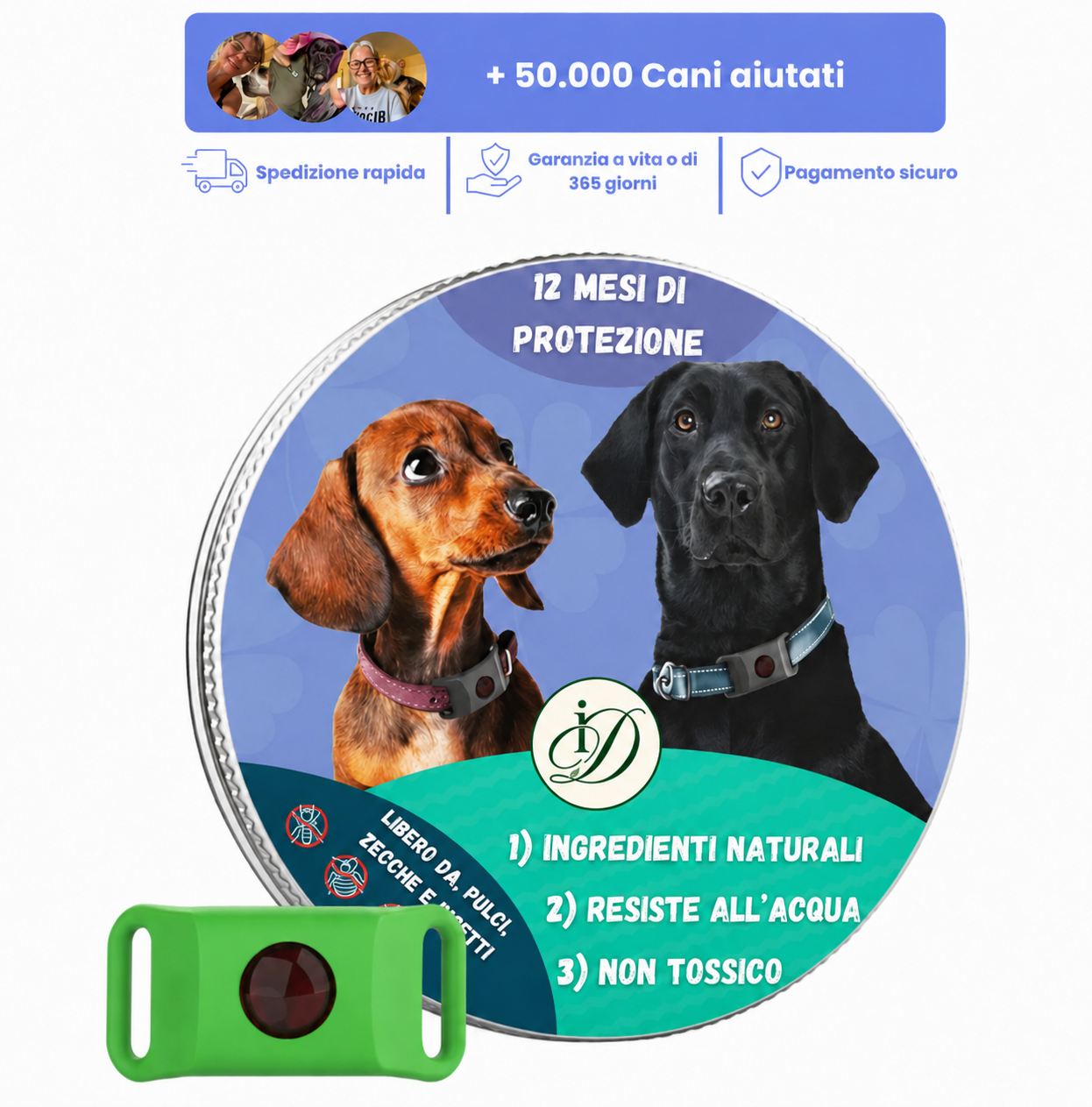 Cane Ciondolo ImDouce™ - 12 mesi di protezione